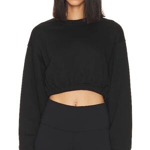 Alo yoga Devotion crop sweatshirt black size S
